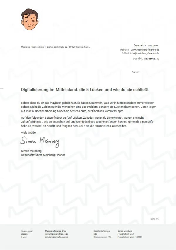 Titelseite: Digitalisierung im Mittelstand